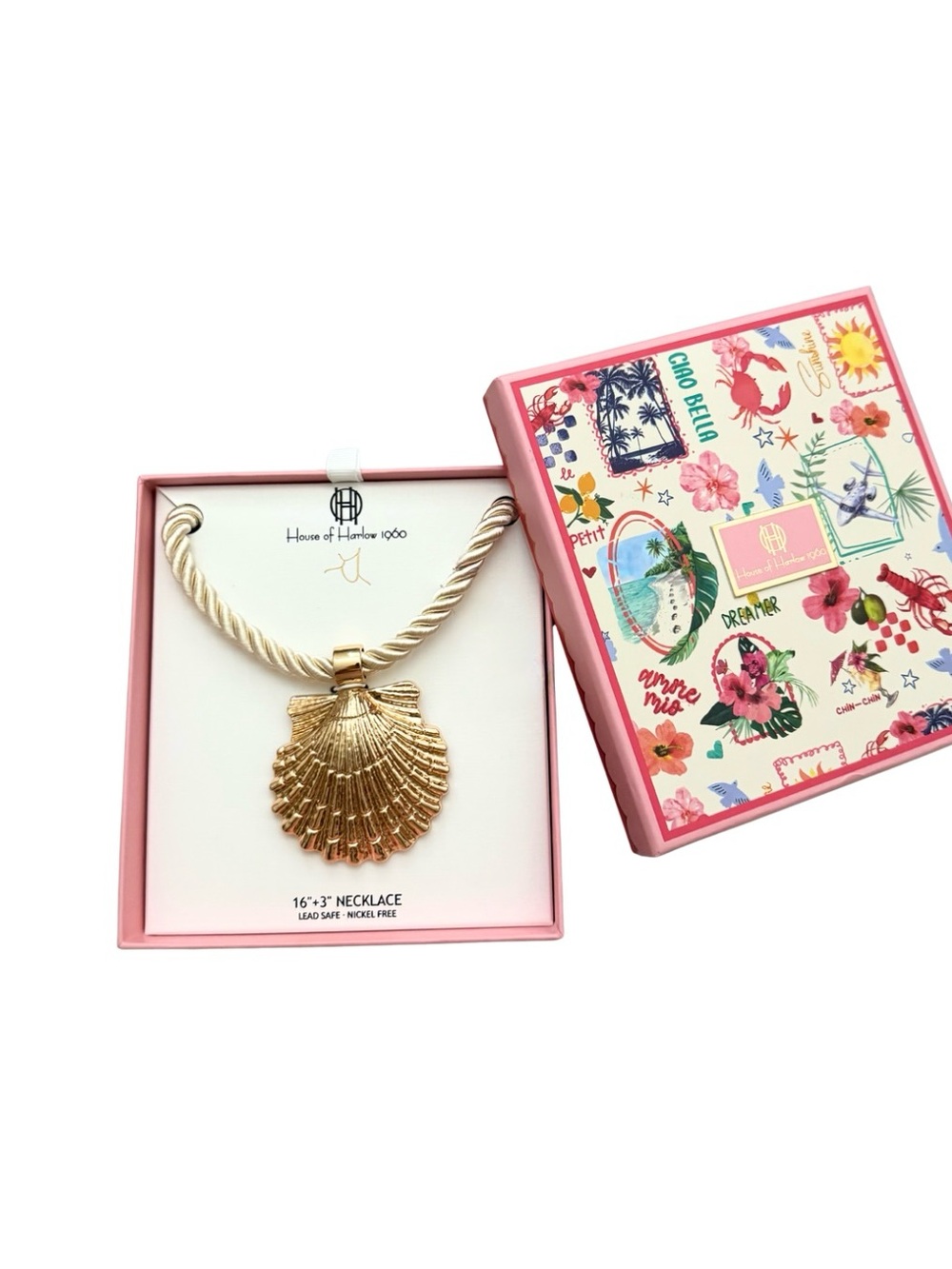 House of Harlow 1960 Gold Shell Statement Necklace (new with tag)